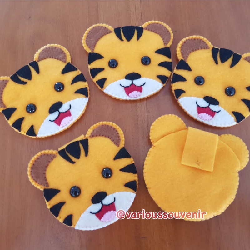 Dompet Imlek 3D Macan Harimau Tiger Angpao Imlek Full Handmade Lucu Flanel