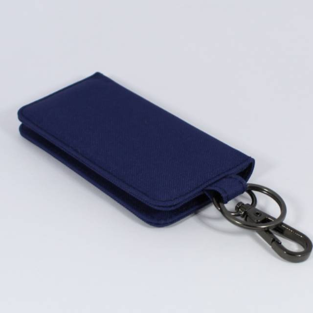 EMDS05 Dompet STNK Motor Mobil - gantungan kunci keychain navy blue