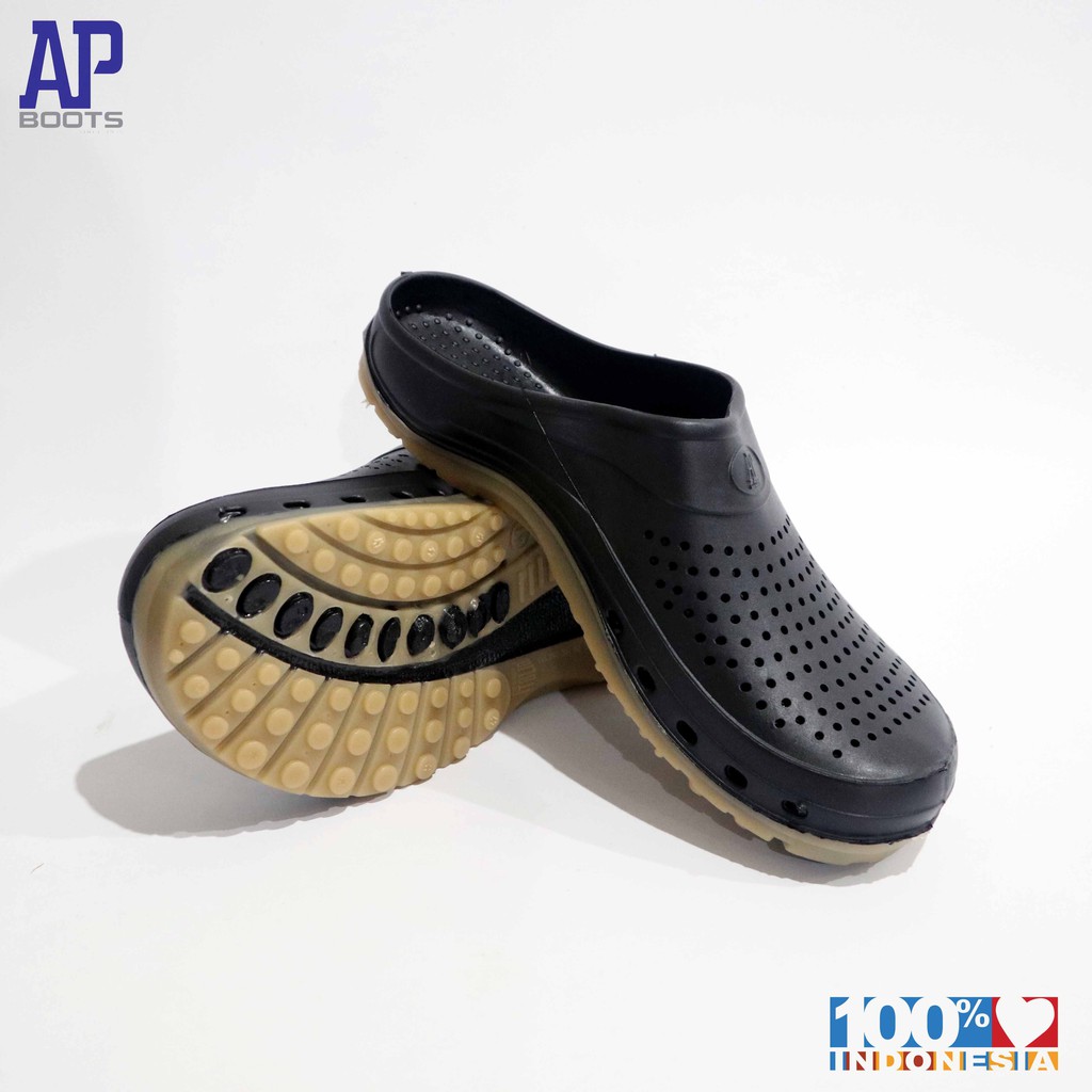 AP CLOGS WARNA 37-42 - SANDAL PRIA CASUAL SANDAL KARET -AP BOOTS