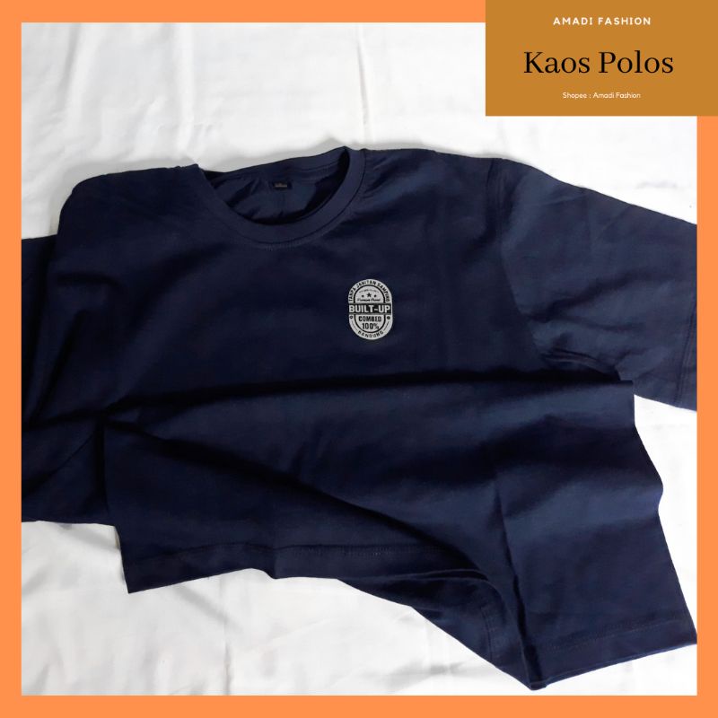 Kaos Polos Bahan Cotton Combed 30s / Warna Navy / Kaos Pria Wanita