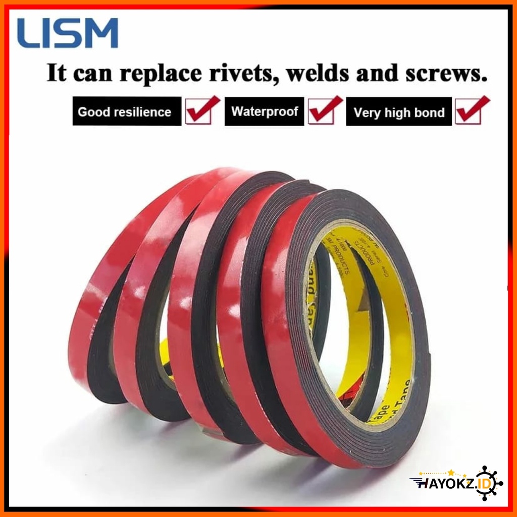 DoubleTape Sided 3M Acrylic Foam Plastic - Selotip Lakban Kayu Akrilik Kaca Dekorasi Tempel Dinding