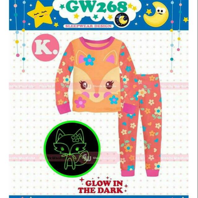 Baju tidur piyama anak perempuan gw 268 k