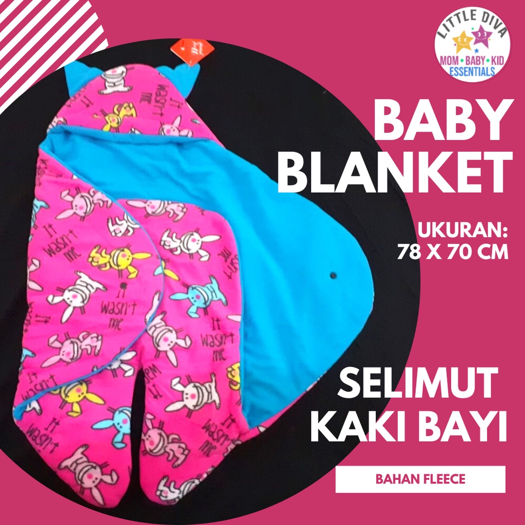 Selimut Bayi Topi Tutup Kepala  - Baby BAT Blanket New Born Selimut Topi Kaki Bayi mewborn Tudung Kepala