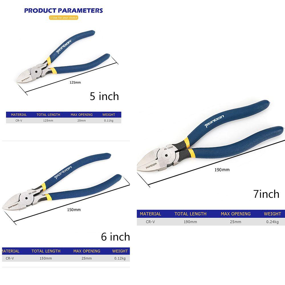 Tang Potong SOLIGHTER Tang Pemotong Samping Hand Tools Cable Burrs Nipper