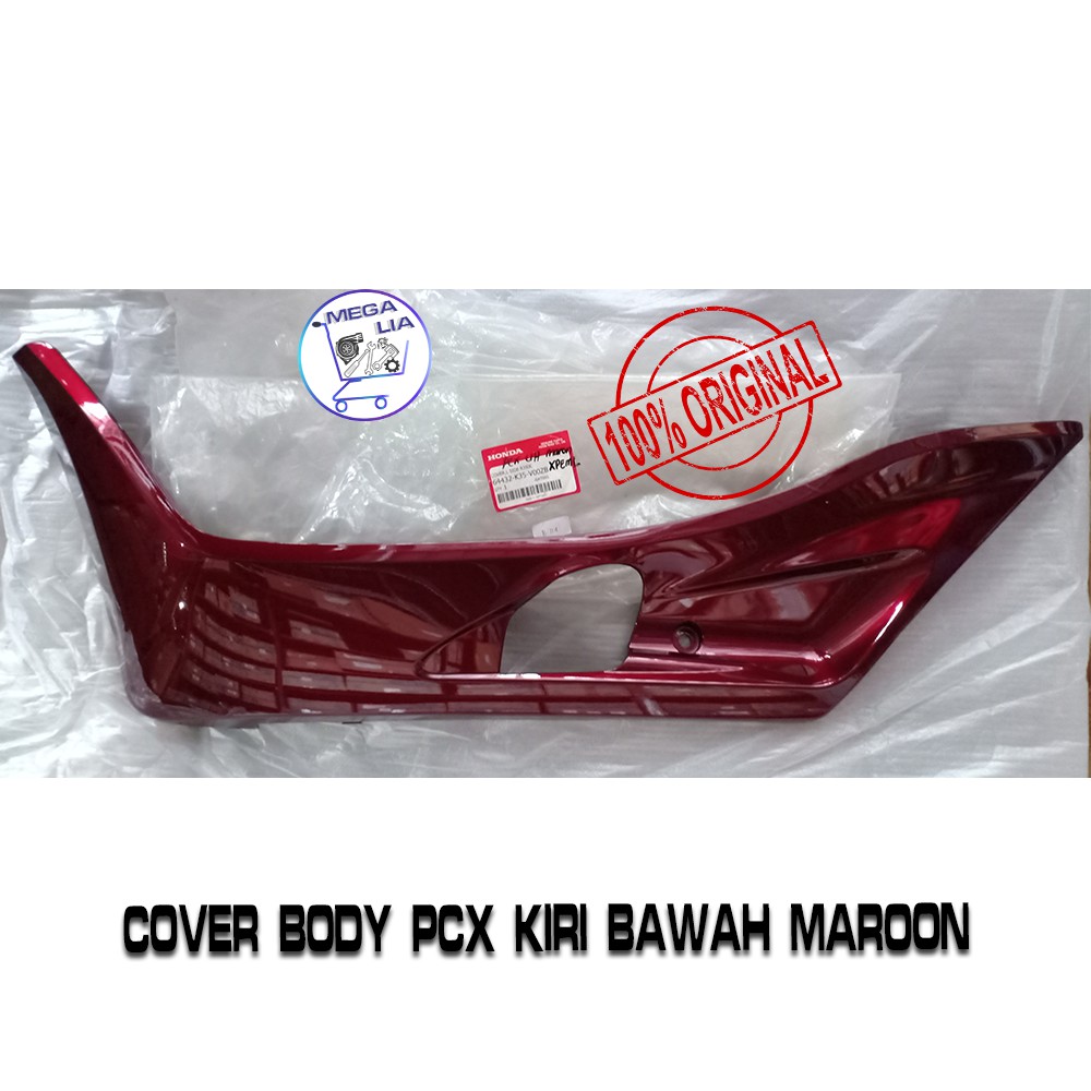 Cover Body PCX Kiri Bawah Maroon PCX CBU 100% ORI HONDA. 64432-K35-V00ZB