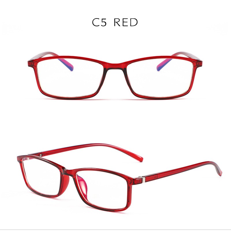 (YUZHU) Bayar di Tempat Korean Design Retro Small Square Kacamata Wanita/Pria  100% Anti Blue Eyeglasses