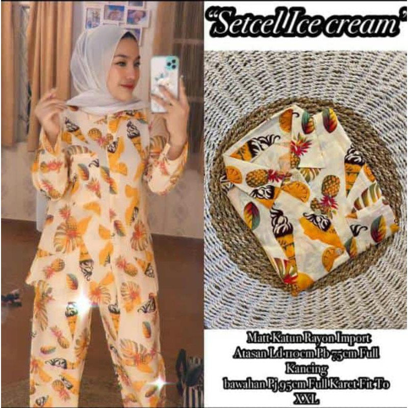 ONE SET TIE DYE RAYON / SETCEL ICE CREAM