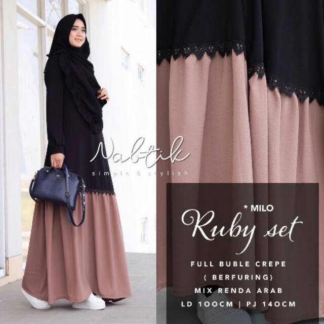 Promo gamis murah / Ruby set Ori Nabtik