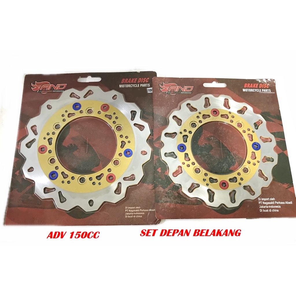 PIRINGAN CAKRAM SET ADV 150CC-PCX 150CC-adv 160cc DISK CARKAM SET DEPAN BELAKANG HONDA MATIC ADV 150CC