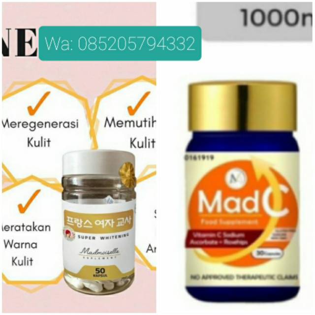 SUPER WHITENING KOREAN KOMBINASI MAD C MADMOISHA