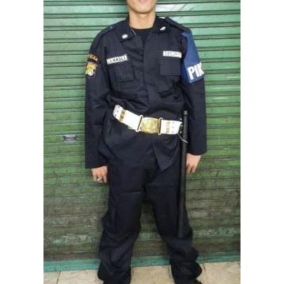 seragam security pdl biru