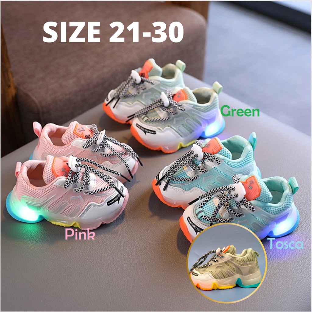 Glorykidz Sepatu Led anak Sepatu Sneakers Lampu anak Size 1-5 Tahun SH20113