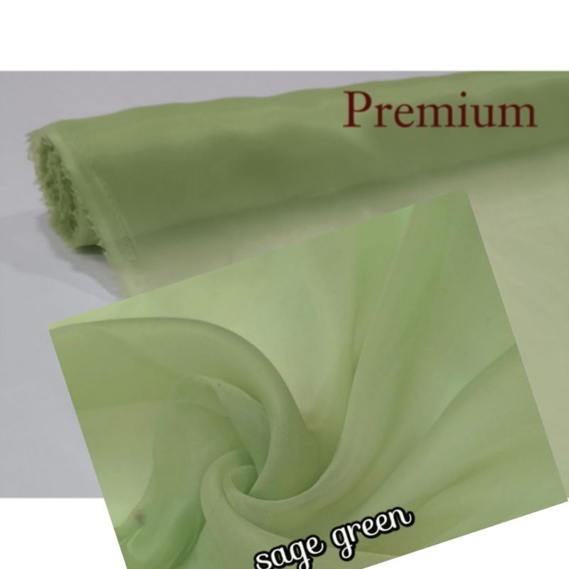 kain organza silk polos permium / bahan organza silk goun/ organza meteran