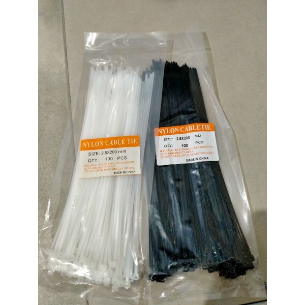 kabel tis tali pengikat ties 20cm 1pack 100pcs