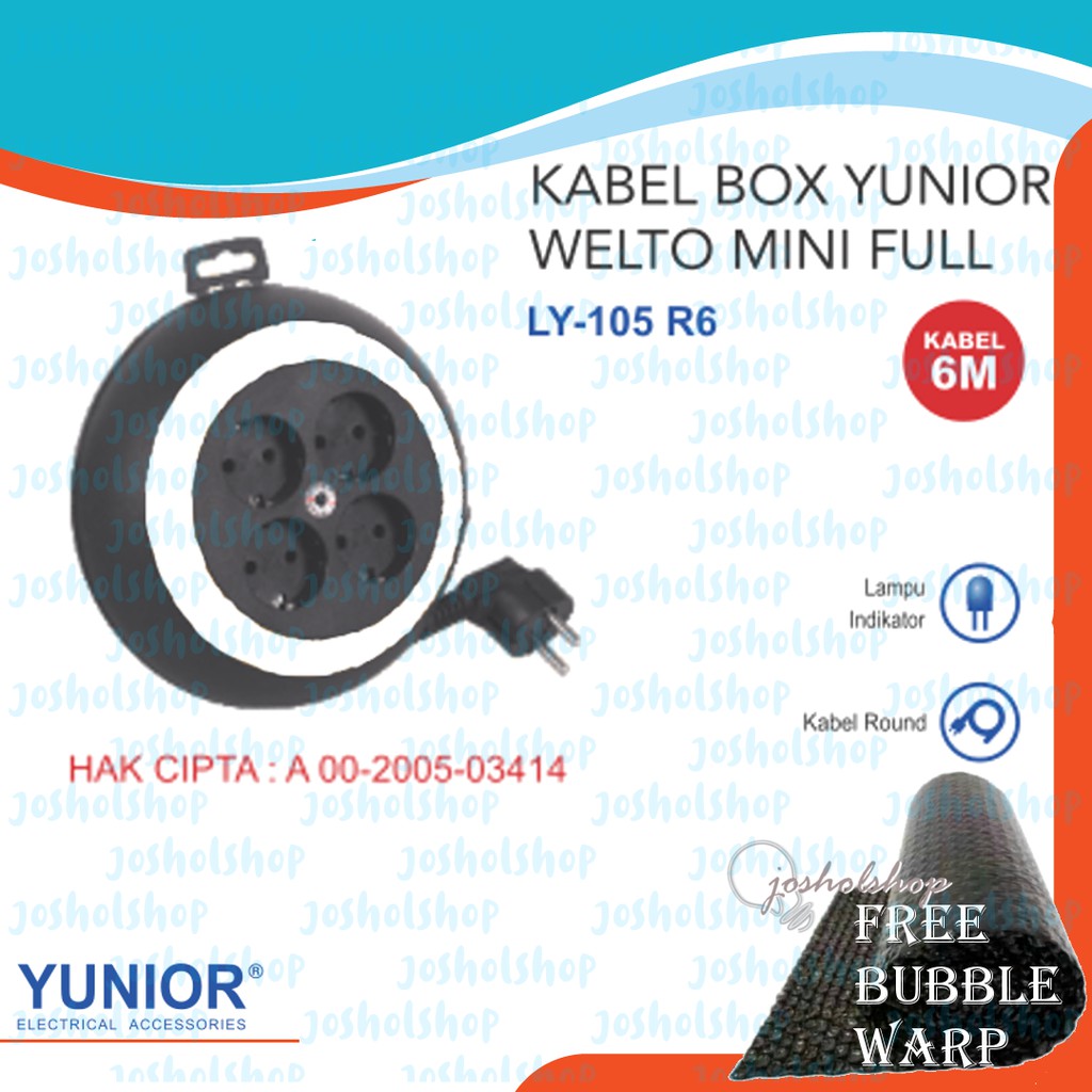 Yunior Loyal Box Kabel / Kabel Roll LY-105 R6 Arde Welto Kuat 6 Meter