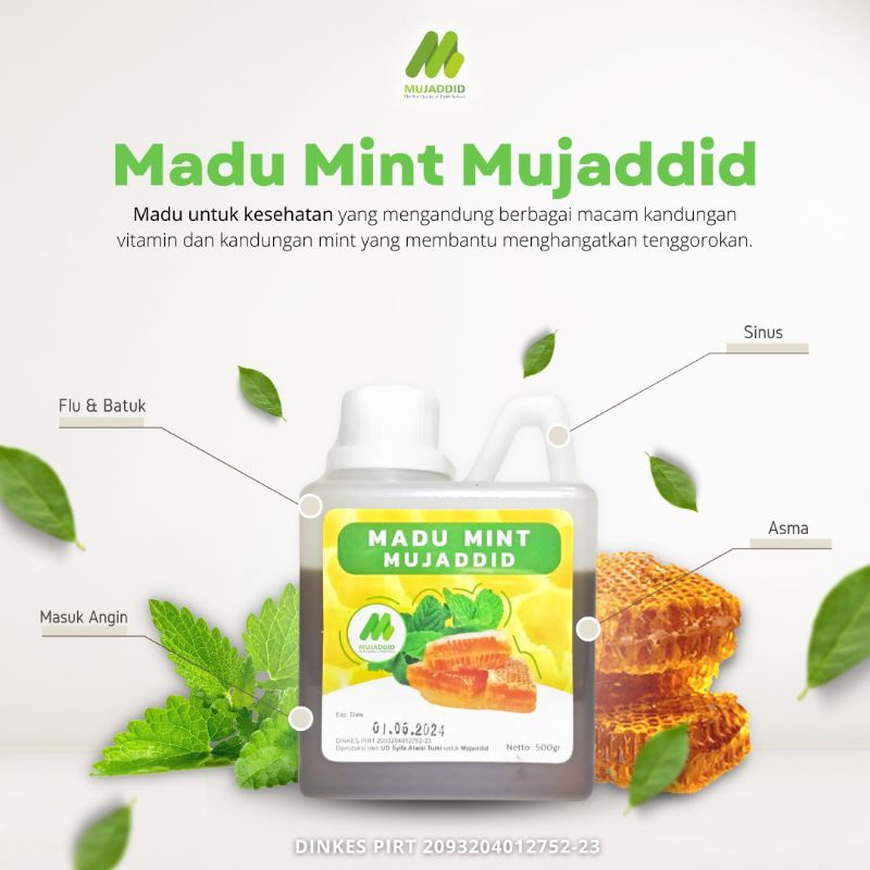 

Madu Mint Mujaddid | Madu Herbal Mint | Madu Mint Obat Flu Batuk Pilek 500 | Madu Mujaddid