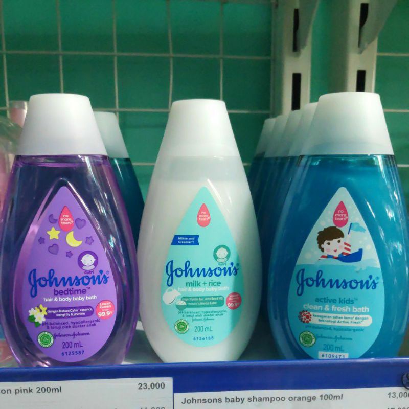 Johnson Hair &amp; Body Bath Sabun cair bayi 2in1 200 ml wash Johnsons jonsun jonson perlengkapan mandi 2in1