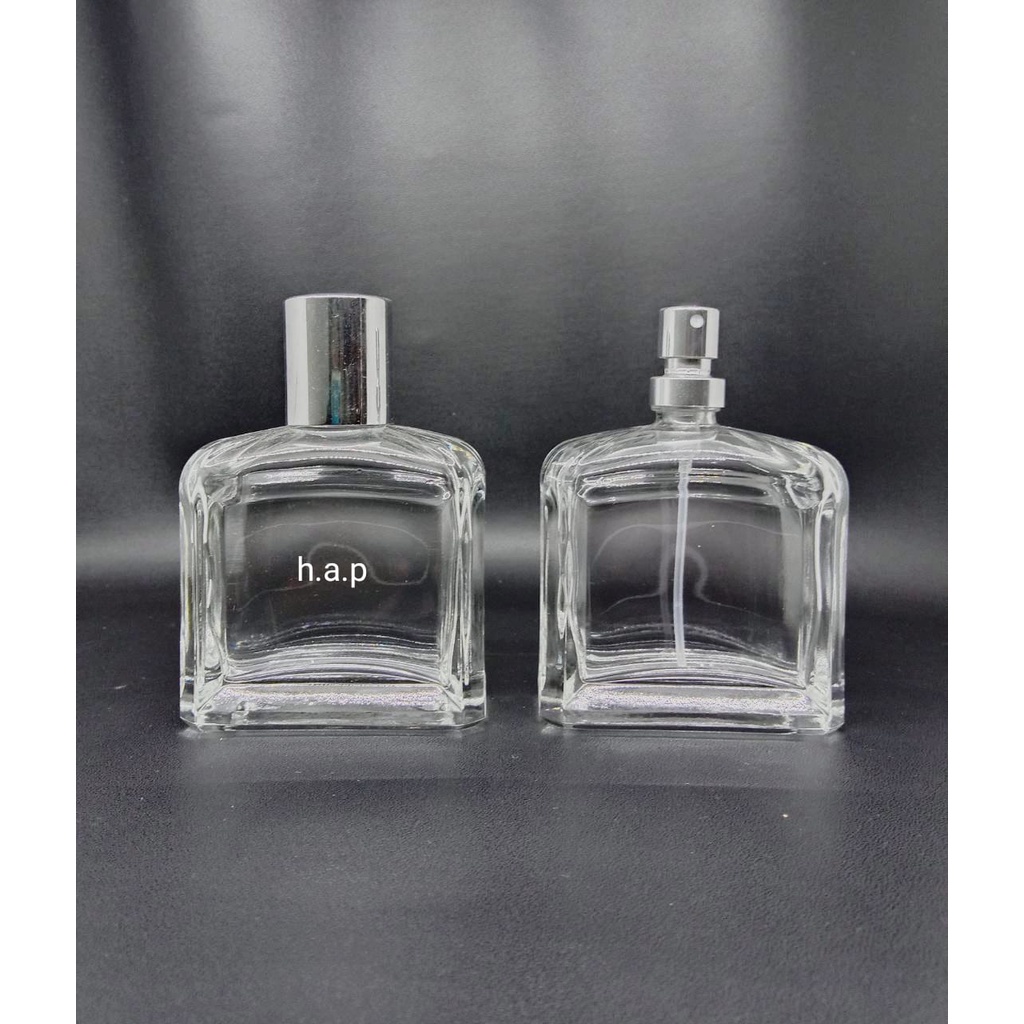 Botol Parfum Press V31656 50ml Pum Silver Tutup NonFull Silver Lusinan