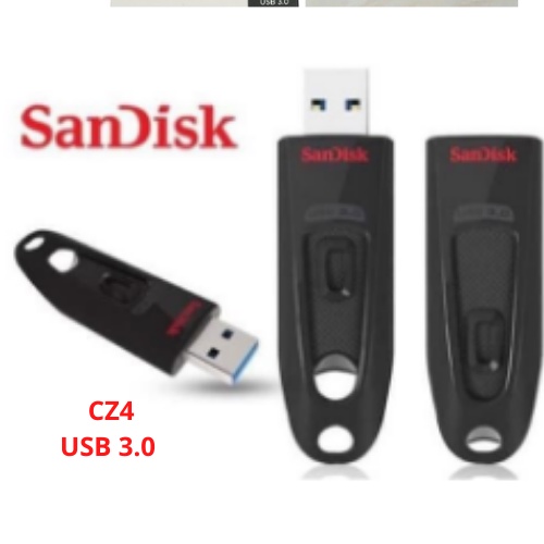 FLASHDISK SanDisk Ultra USB 3.0 CZ48 16GB 32gb 64gb 128GB 256gb USB FLASH DRIVE GARANSI RESMI