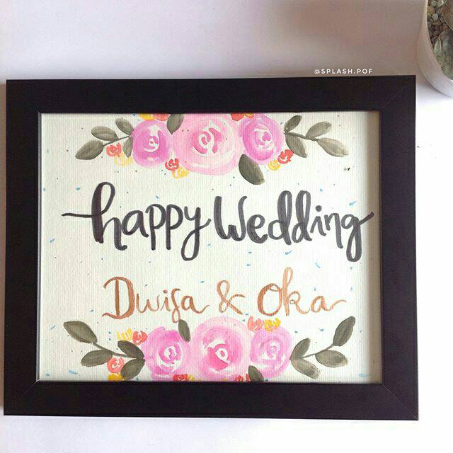 

Handlettering & Watercolor for Wedding Gift