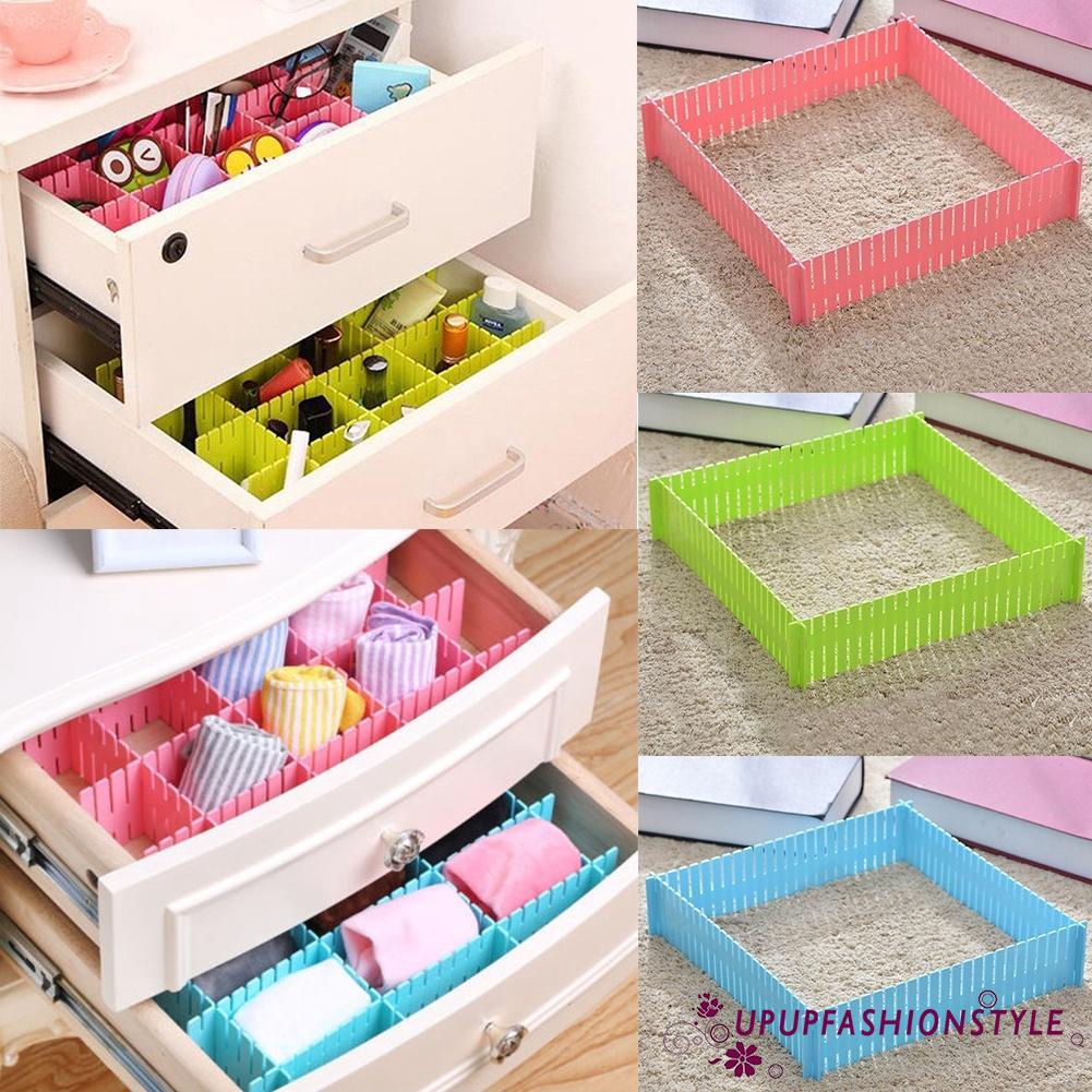 Upup 4x Plastic Diy Organizer Tie Bra Socks Drawer Cosmetic