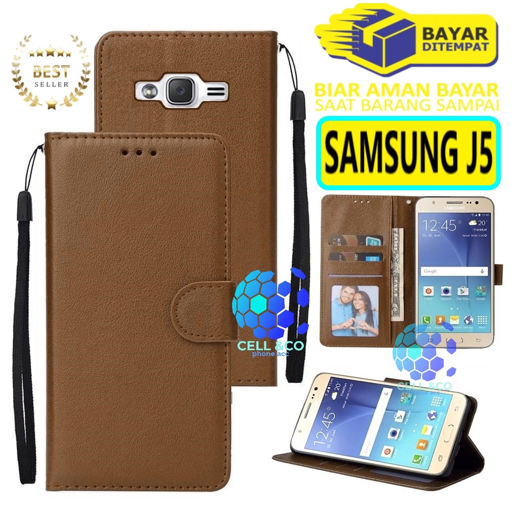 Flip cover SAMSUNG J5 Flip case buka tutup kesing hp casing flip case leather wallet