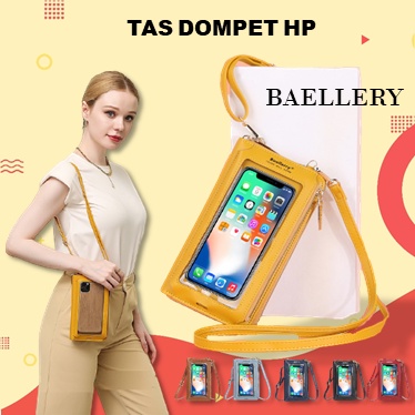 Tas Slingbag Wanita Import Dompet Hp Pocket Touch Screen Transparant Multifungsi