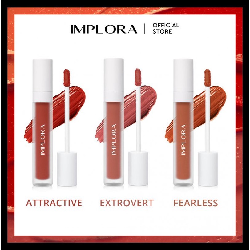 [Per Batang] NEW!! Lipcream Implora Lip Velvet Original BPOM