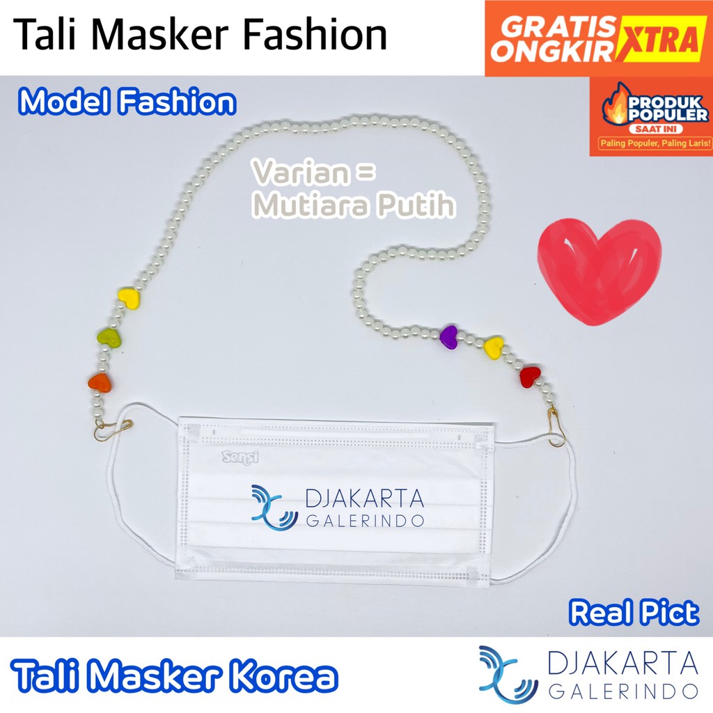 Tali Masker Fashion / Tali Masker Korea / Lanyard Masker Fashion / Lanyard Masker Korea