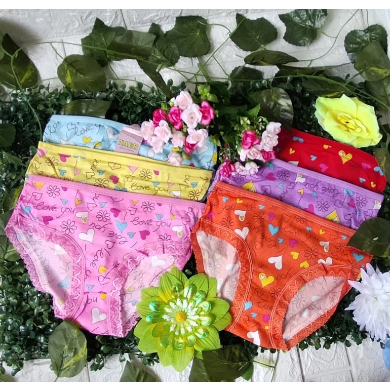 CD Celana Dalam Wanita Dewasa | Motif Bunga Renda Cantik | isi 3 PCS | All Size Fit to M