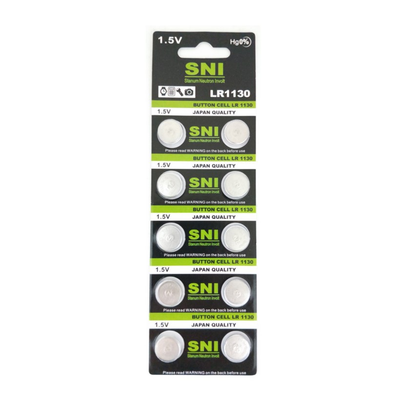 Baterai SNI LR1130 Original Battery 1131 AG10 10pcs