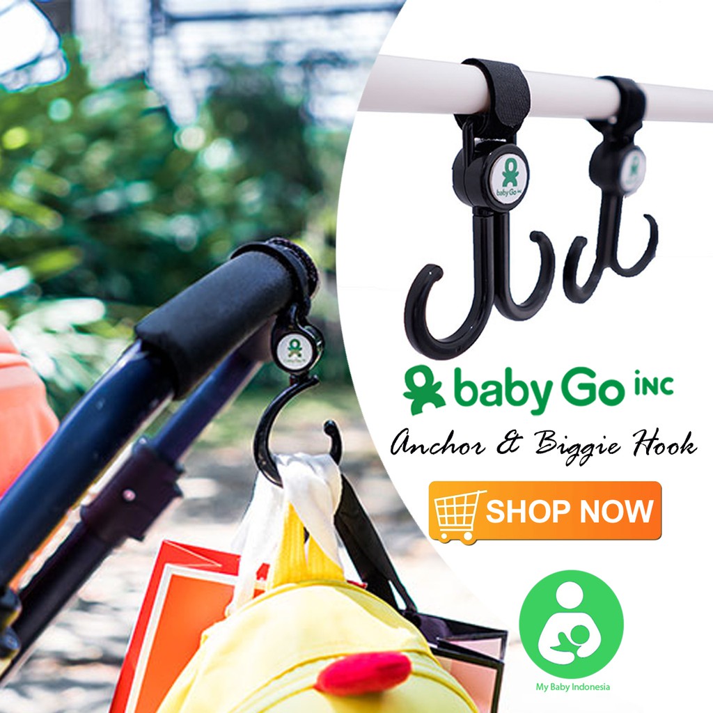 BabyGo Inc - BabyGoinc Anchor - Biggie Stroller Hooks Baby go inc