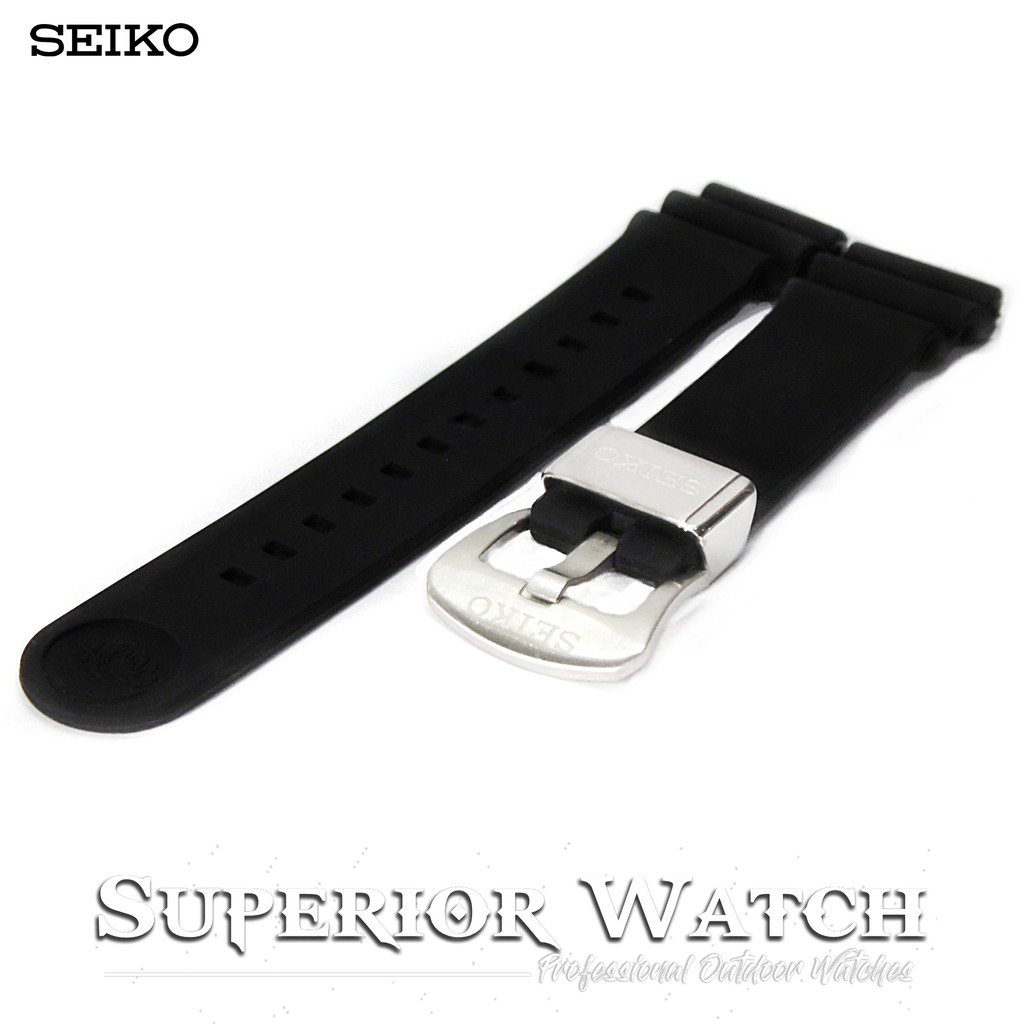 Strap Tali Jam Tangan Seiko Diver Silikon Rubber 22mm Original