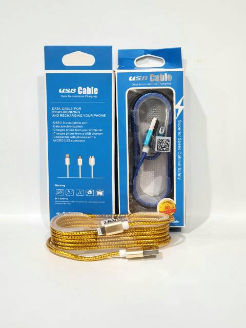 Kabel Data Nylon Original Iighting Cable USB For IOS Panjang 1.5 Meter