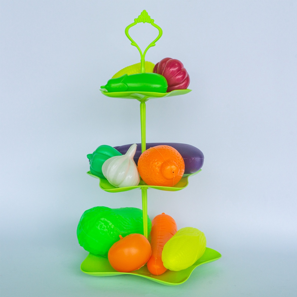 Mainan Edukasi Masakan Buah Sayur Plastik / Mainan Anak Perempuan Kitchen Set SS1336