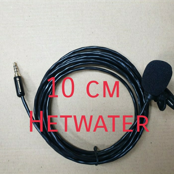 kabel mic clip on input ke HP panjang 10 cm