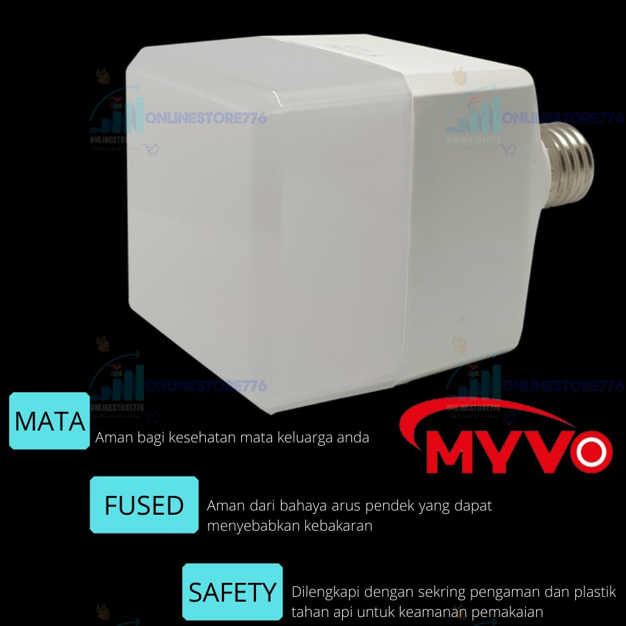 Lampu Bohlam MYVO Crown LED 40W Bohlam LED Kotak 40 Watt Garansi 1 Tahun