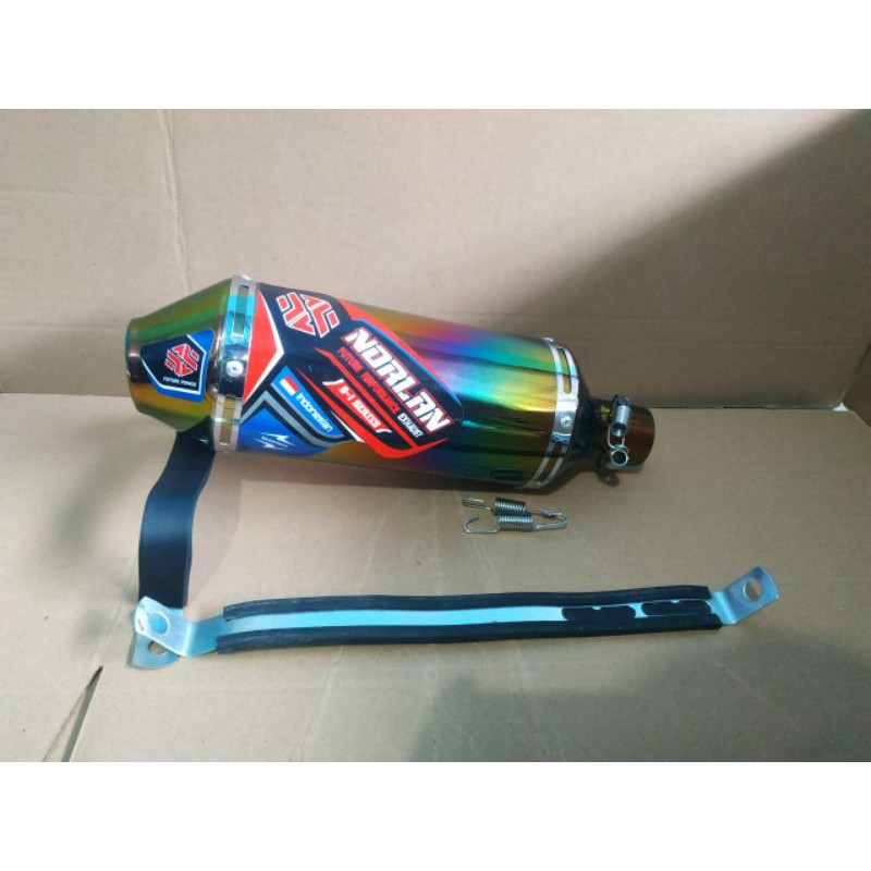 Knalpot Racing Selencer Original Norlan Pelangi untuk Klx, Crf, Dtracker, Wr155, matic dll.