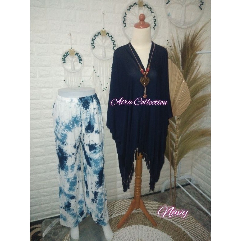 SETELAN CELANA ABSTRAK BALI / ONE SET GARDIGAN POLOS BALI