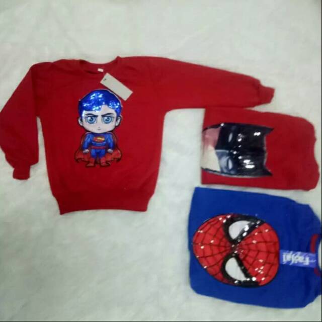 Sweater anak cowo LED mata nyala dua
