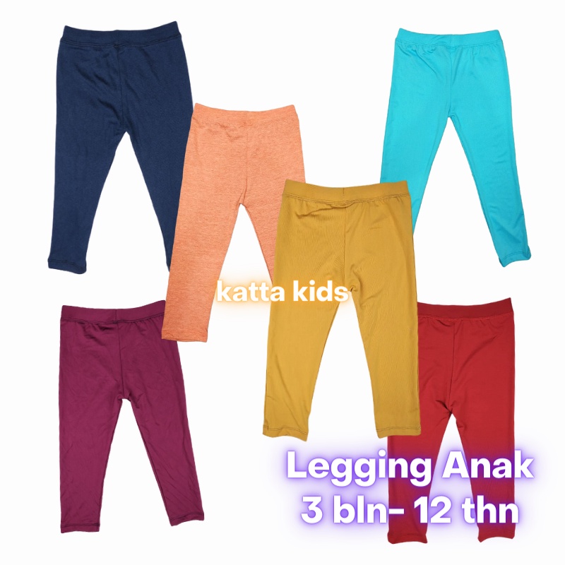 Leging Anak Perempuan Polos 3 Bulan - 10 Tahun Bebas Pilih warna