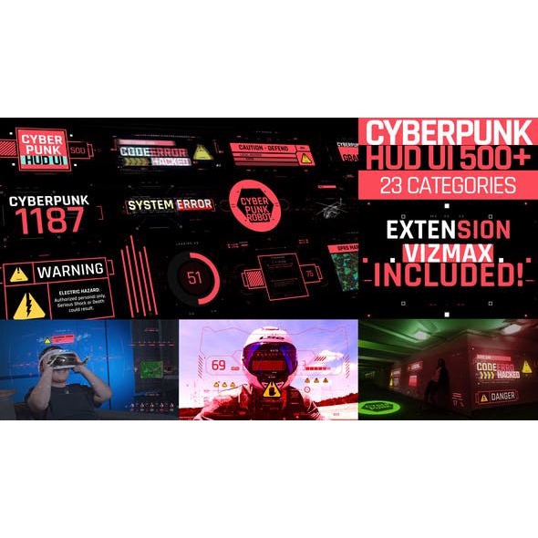 Cyberpunk Hud Ui 500+ After Effects Extension