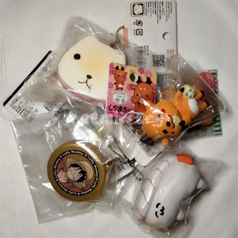 FLASH SALE SQUISHY RARES [One Piece, Tokyo Bakery, Squishy INC, Kapibarasan Cafe]