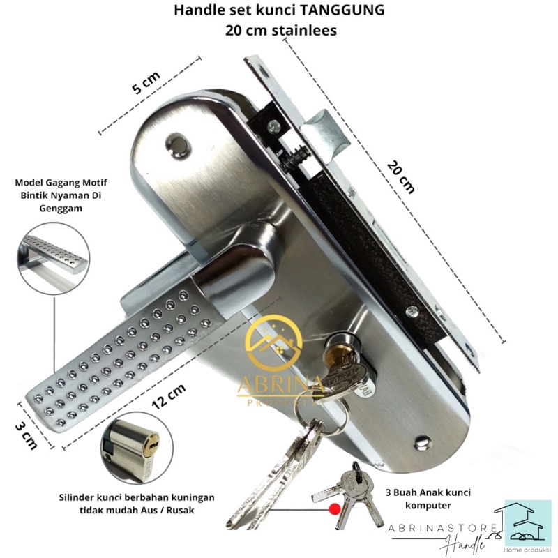 handle pintu rumah set kunci body ongkel pintu rumah ukuran tanggung gagang pintu rumah minimalis