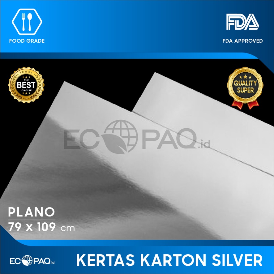

Karton Silver - Kertas Silver - SilverPaper - 79x109 cm (3 pcs)