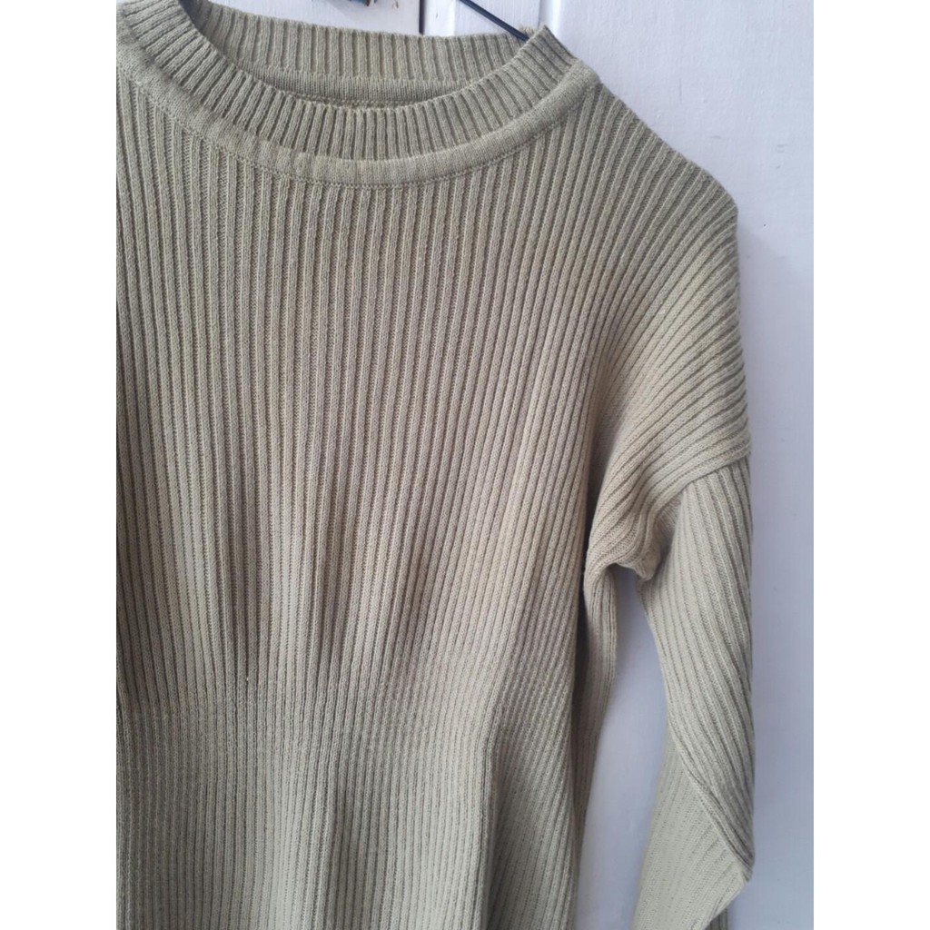 Premium Boxy Jumbo Tebal XL - XXL| Sweater Rajut Korea-Mocca / Coksu