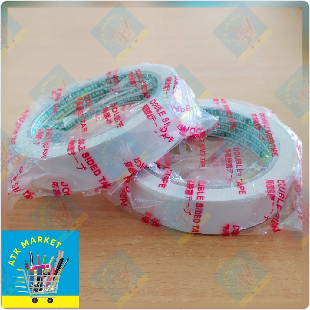 

DOUBLE TAPE KERTAS 1" 24MM Double Sided Tape Paper