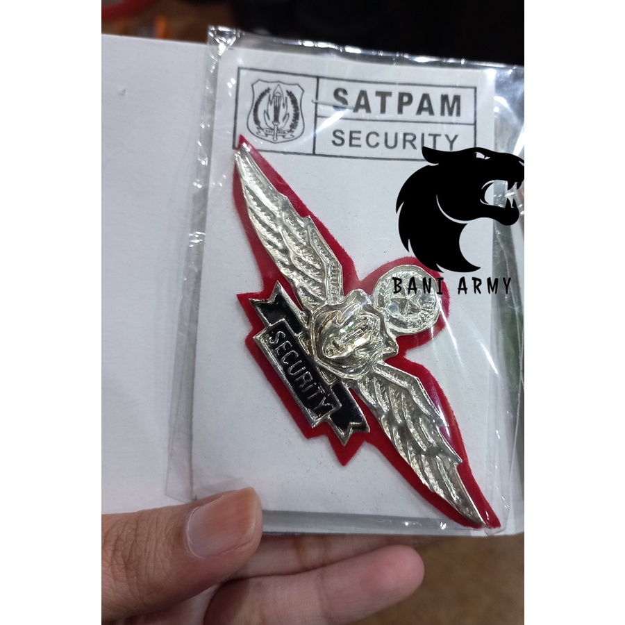 Lencana Wing Security Putih - Atribut Satpam