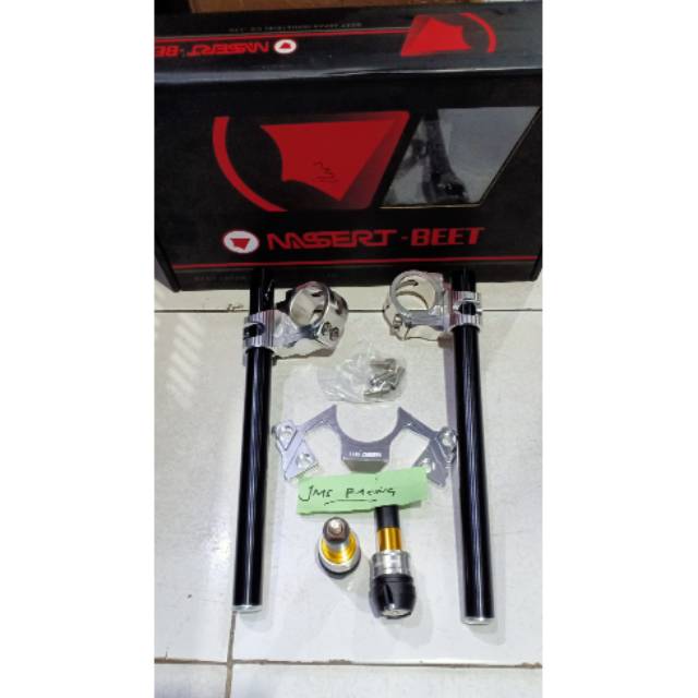 Stang jepit stang stir nasertbeet kawasaki ninja 250 carbu dan fi rr mono cnc