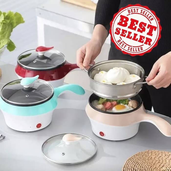 Multifungsi electric fry pan Panci Listrik lapisan keramik  